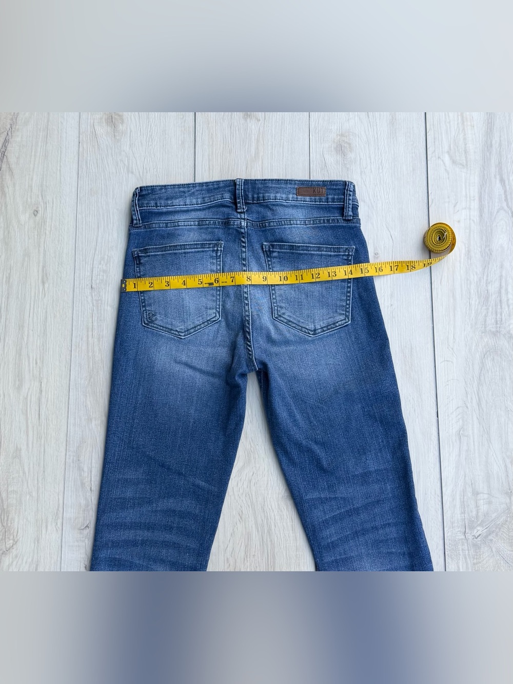 Kut from the Kloth Blue High Rise Skinny Jeans 4R Minimalist Y2K Baddie Mobwife - Picture 9 of 10